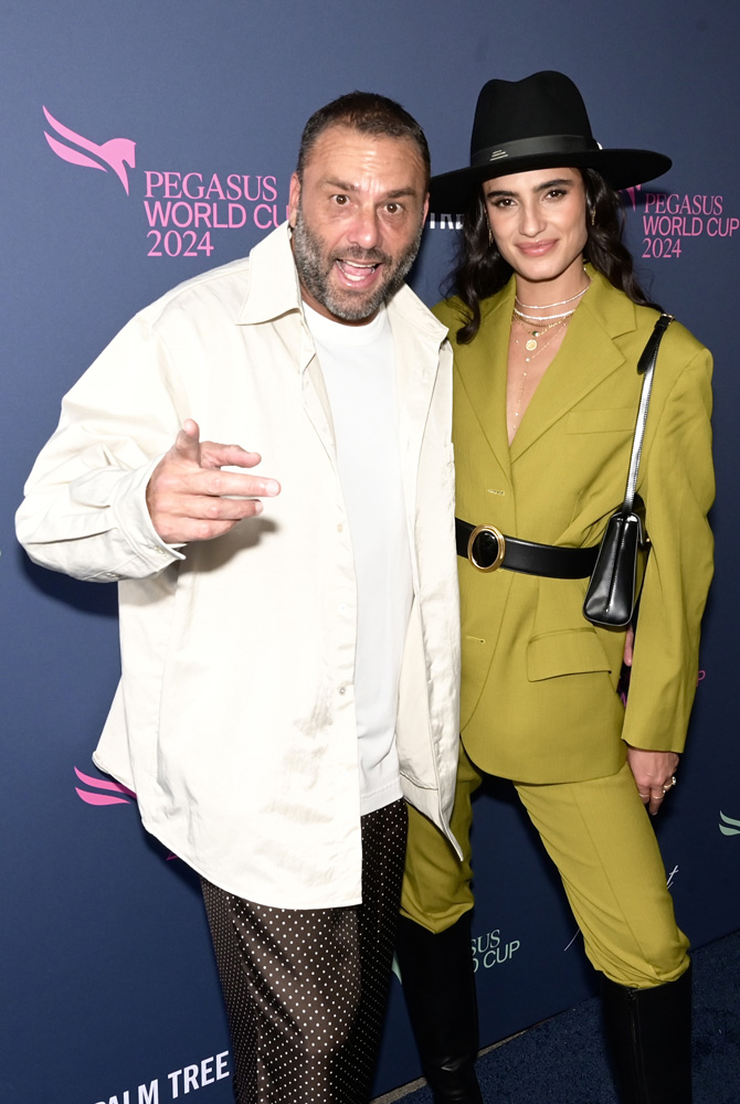 David Grutman and Isabela Grutman at Pegasus World Cup 2024 at Gulfstream Park