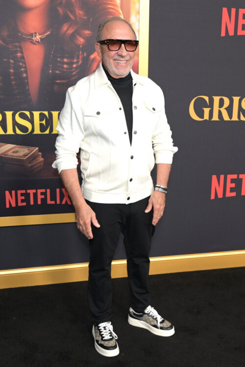 Emilio Estefan at the Netflix 'Griselda' premiere at the Fillmore Miami Beach