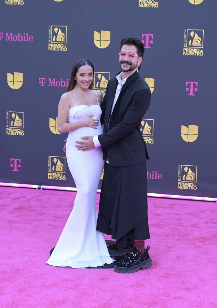 Eva Luna and Camilo at the 2024 Premio Lo Nuestro at the Kaseya Center