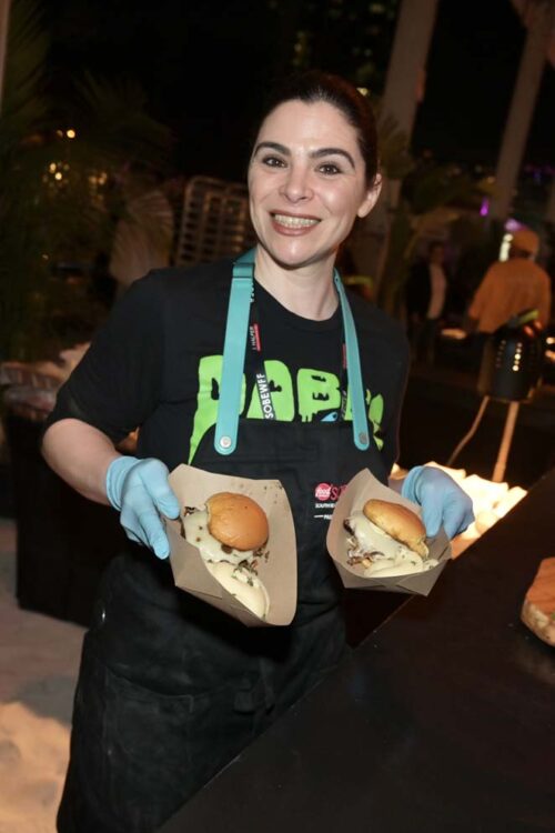 Melanie Schoendorfer from BABE'S at the South Beach Wine & Food Festival Burger Bash