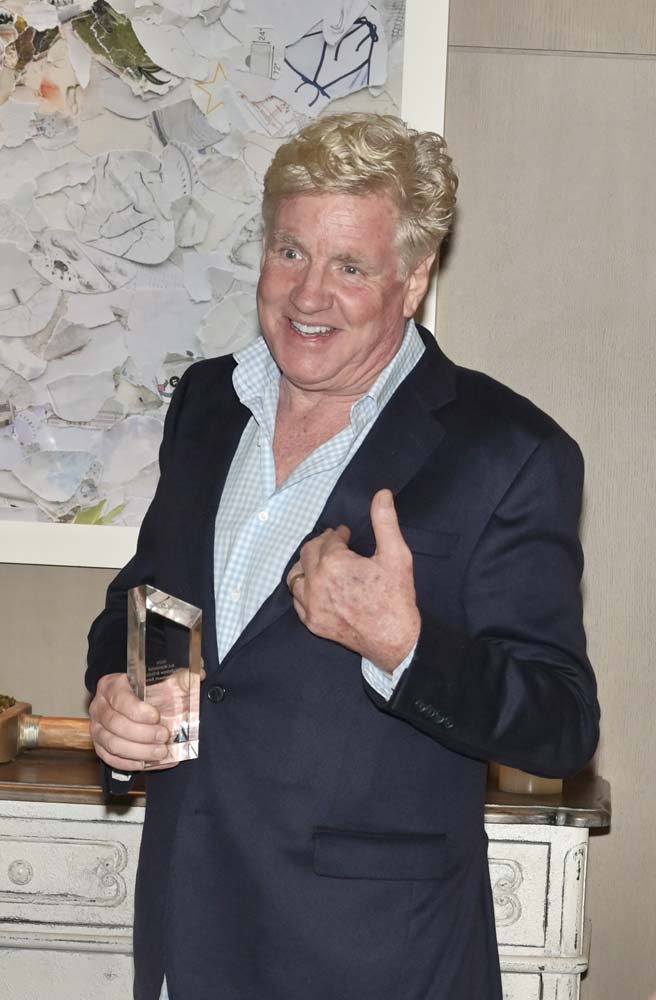 Artist Peter Tunney at this year's Art Wynwood Lifetime Achievement Award for artist Peter Tunney dinner in his honor at Boulud Sud