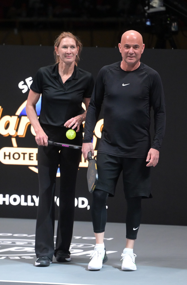 Steffi Graf and Andre Agassi at the 2023 Pickle Slam 2 at Hard Rock Live in Holllywood