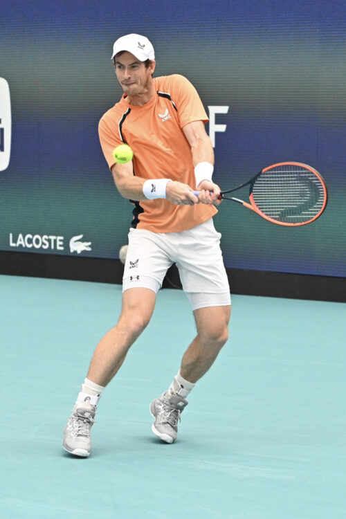 Andy Murray at the 2024 Miami Open presented by Itau at the Hard Rock Stadium