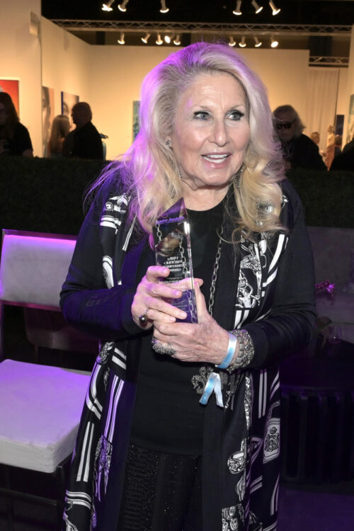Baby Jane Holzer receives Lifetime Achievement Award at the VIP opening of the  Palm Beach Modern + Contemporary Art Show at the Palm Beach Convention Center