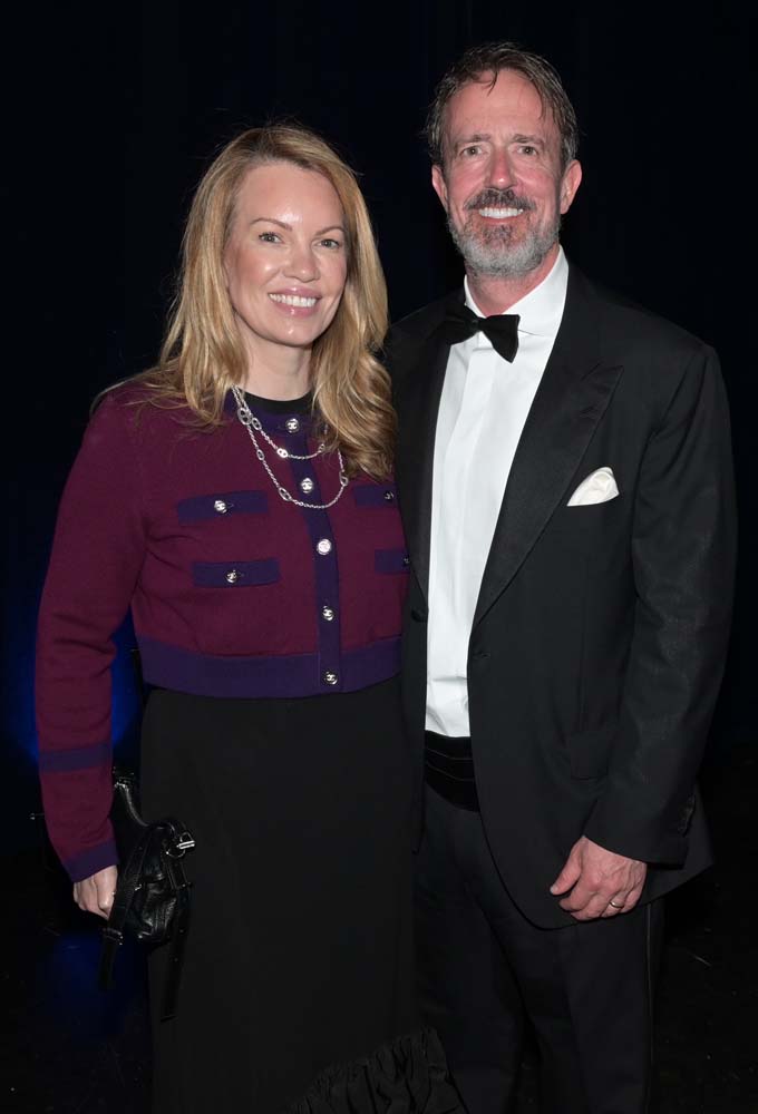 Allison Weiss Brady and Chip Brady at the Jackson Memorial Hospital Foundation's  2024 Golden Angels Gala at Ice Palace Studios