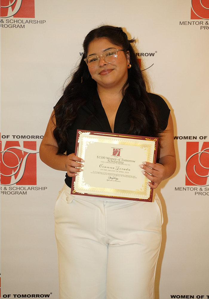 Cianna Tirado, $1,500 Women of Tomorrow Scholarship