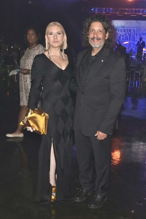 Marile Lopez and Jorge Luis Lopez at the Jackson Memorial Hospital Foundation's  2024 Golden Angels Gala at Ice Palace Studios