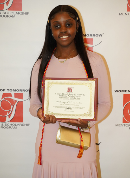 Wilnayia Alexander, 4 Year Florida Prepaid Micky & Madeline Arison Family Foundation Scholarship