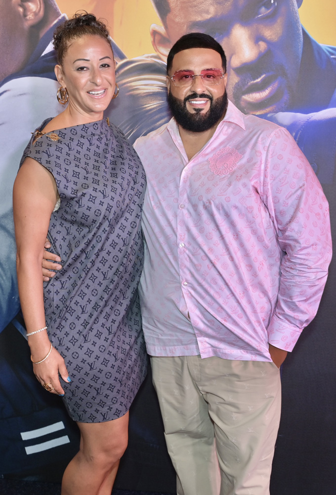 Nicole Tuck and DJ Khaled attends the Bad Boys: Ride Or Die Miami Premiere at Silverspot