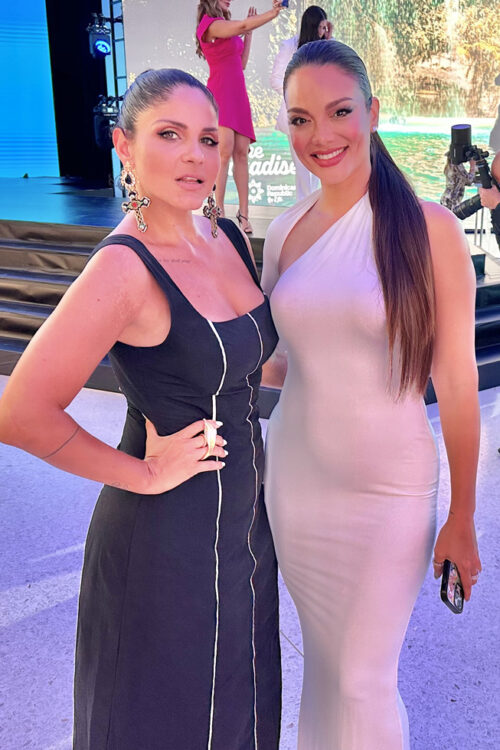 Astrid Rivera and Zuleyka Rivera at the Dominican Republic Tourism presentation at the Faena Forum