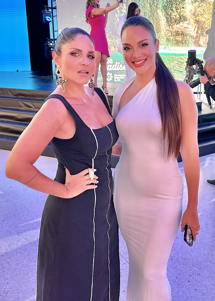 Astrid Rivera and Zuleyka Rivera at the Dominican Republic Tourism presentation at the Faena Forum