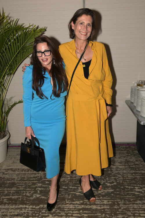 Social Miami Editor Brett Graff and Executive Director of The Women's Fund Miami-Dade Marya Meyer at the Miami Beach Chamber of Commerce Badass Women's luncheon at Jungle Island