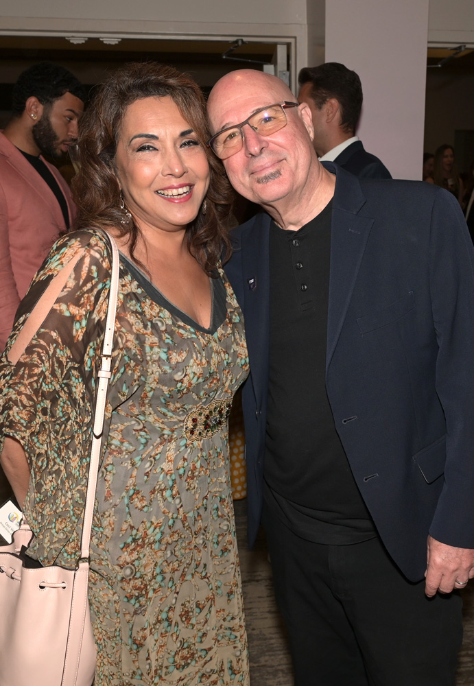 Ceci Velasco (Badass winner in the Hotel, Hospitality category) and Orlando Garcia at the Miami Beach Chamber of Commerce Badass Women's luncheon at Jungle Island