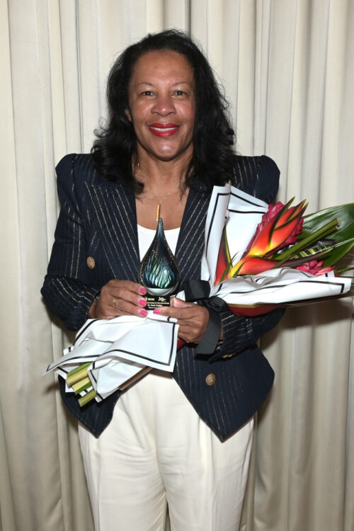 Dr. Paula Hopkins (Badass winner in the Business Category) at the Miami Beach Chamber of Commerce Badass Women's luncheon at Jungle Island