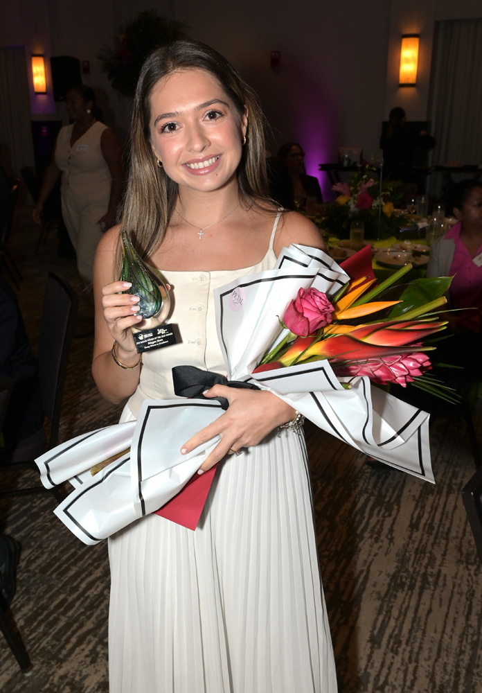 American Cancer Society's Morgan Sisom (Badass winner in the Young Women in Excellence) at the Miami Beach Chamber of Commerce Badass Women's luncheon at Jungle Island