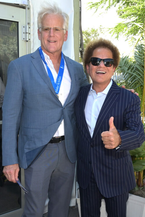 Andy Ansin and Romero Britto at the ribbon cutting of the new Make A Wish of South Florida Finker-Frenkel Wish House in Downtown Miami