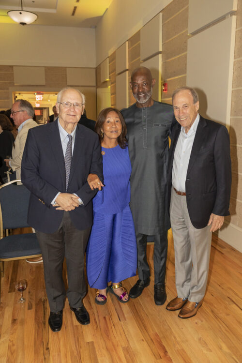 David Lawrence, Yuen swing, Mayor Willie Logan, and Alan Berstein at the Passport to Africa event at the Coral Gables Museum