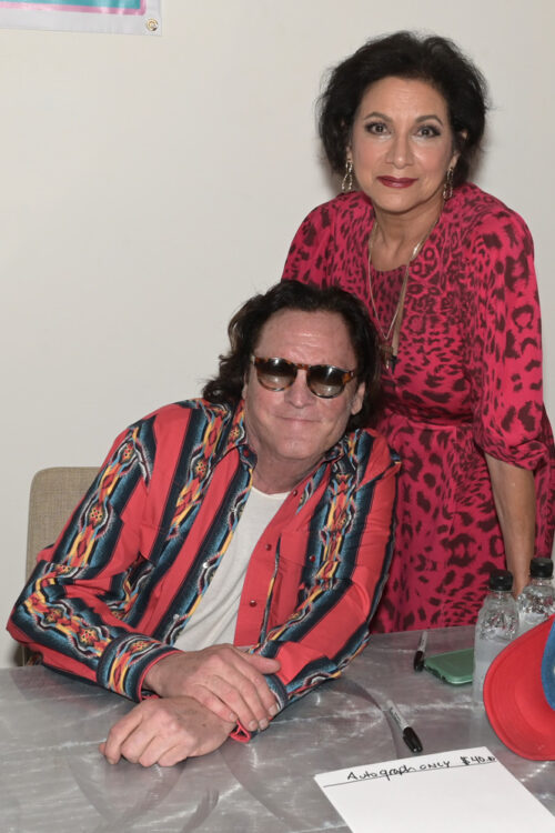 Michael Madson and Saundra Santiago at the Miami Vice 40th anniversary event at the Royal Palm Hotel on Miami Beach