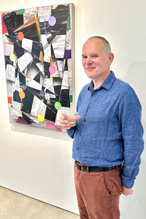 Neil Gall at the opening of  Slower, a solo exhibition of new works by London-based artist Neil Gall at the Primary Projects in Little River