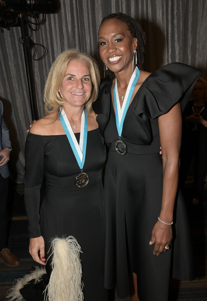 Arantxa Sánchez Vicario and Tamika Catchings attend The Buoniconti Fund to Cure Paralysis 39th Annual Great Sports Legends Dinner at the Hilton Midtown New York