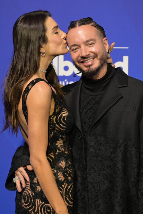 Valentina Ferrer and J Balvin at the 2024 Latin Billboard awards