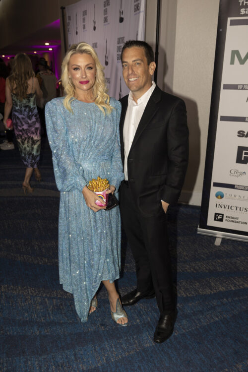 Jen and Josh Coba at the Guitars Over Guns Choose Your Sound Forever Young 80's Gala at the Downtown Miami Hilton