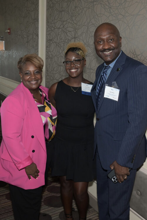 Shauntell Nelson, Alexis Nelson, Gale Nelson at the 37th EV Clay/ PRSA Miami luncheon at the Rusty Pelican in Key Biscayne