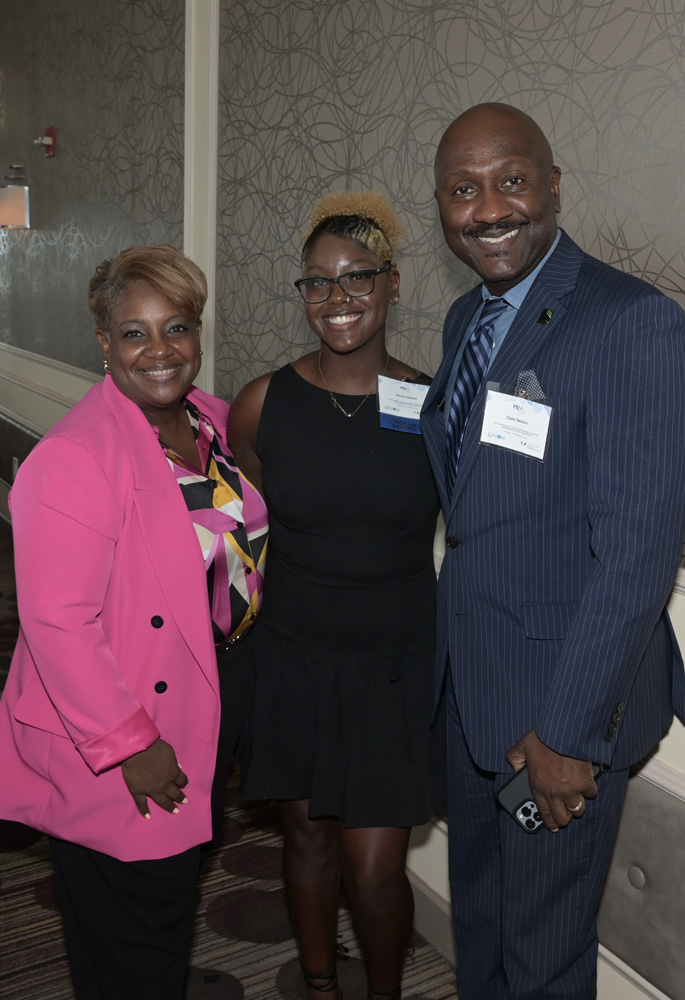 Shauntell Nelson, Alexis Nelson, Gale Nelson at the 37th EV Clay/ PRSA Miami luncheon at the Rusty Pelican in Key Biscayne