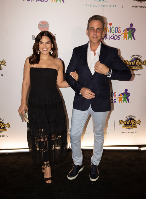 Carlos Ponce & Karina Banda at Amigos Night 2024