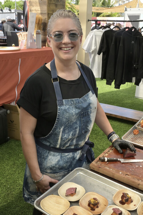 Famed chef Eileen Andrade at the First When We Gather Food and Wine Festival at The Urban in Overtown