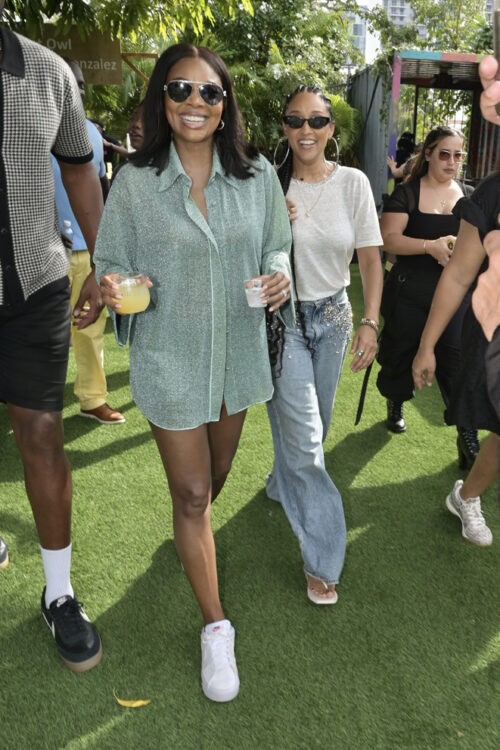 Actresses Gabriella Union and Tia Mowry at the First When We Gather Food and Wine Festival at The Urban in Overtown