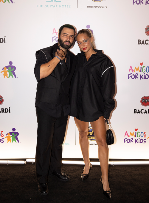 Jencarlos Canela and Olivia Elliot at Amigos Night 2024