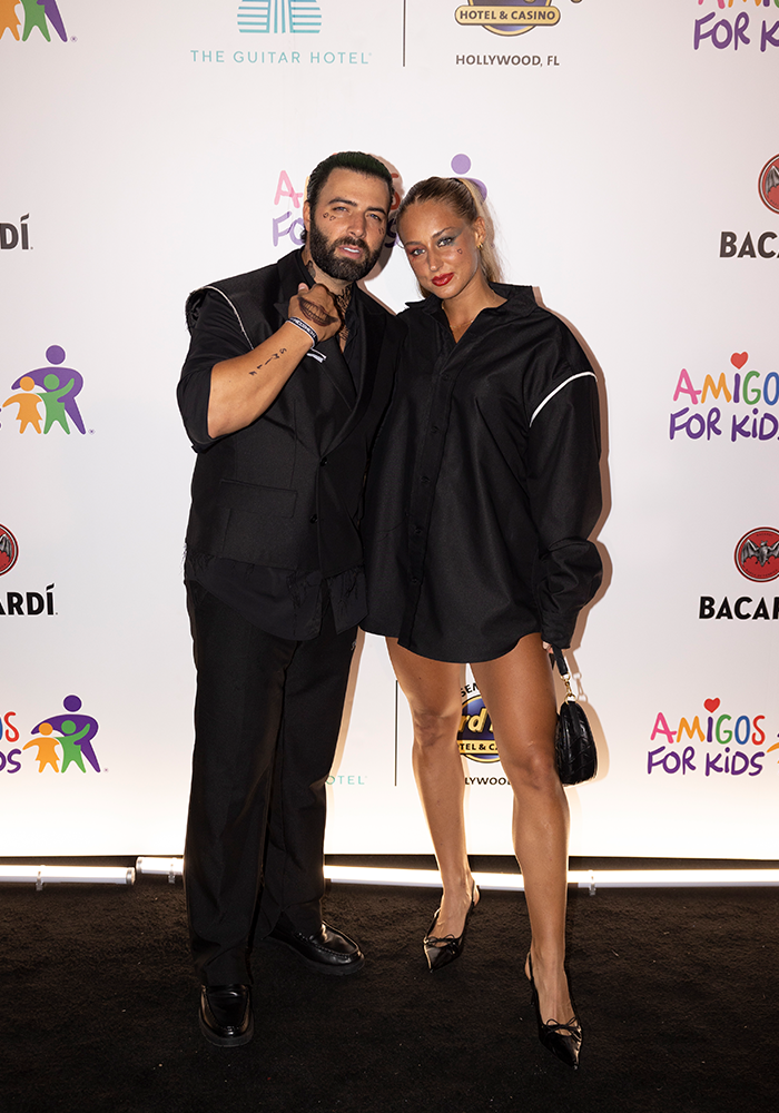 Jencarlos Canela and Olivia Elliot at Amigos Night 2024