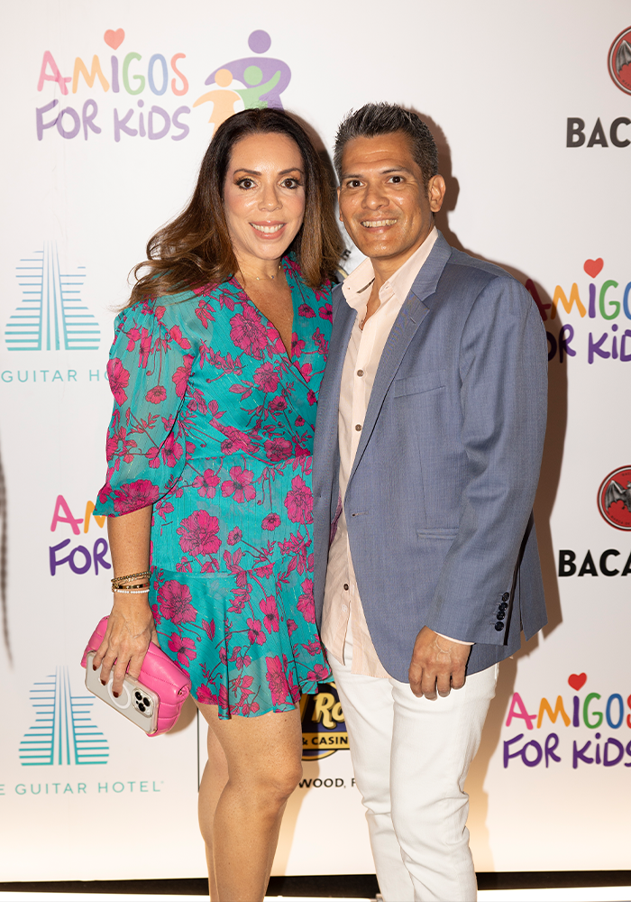 Jennifer Gomez Vita and Felix Escoto at Amigos Night 2024