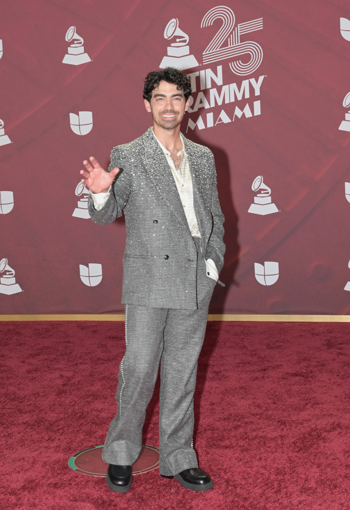 Joe Jonas at the 25th Latin Grammy awards at the Kaseya Center