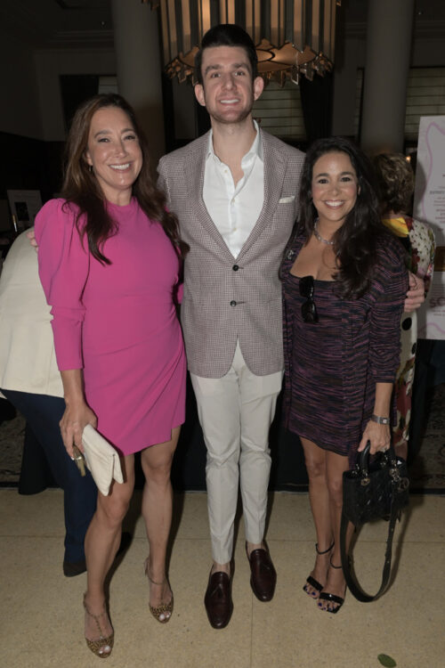 Katharine Rubino, Joseph Teah, and Stephanie Sayfie Aagaard at Women of Tomorrow's Rosé Day at Soho Beach House