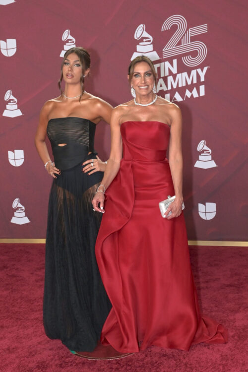 Lina Luaces and Lili Estefan at the 25th Latin Grammy awards at the Kaseya Center