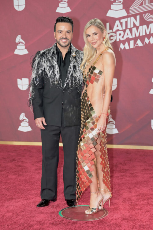 Luis Fonsi and Agueda Lopez at the 25th Latin Grammy awards at the Kaseya Center