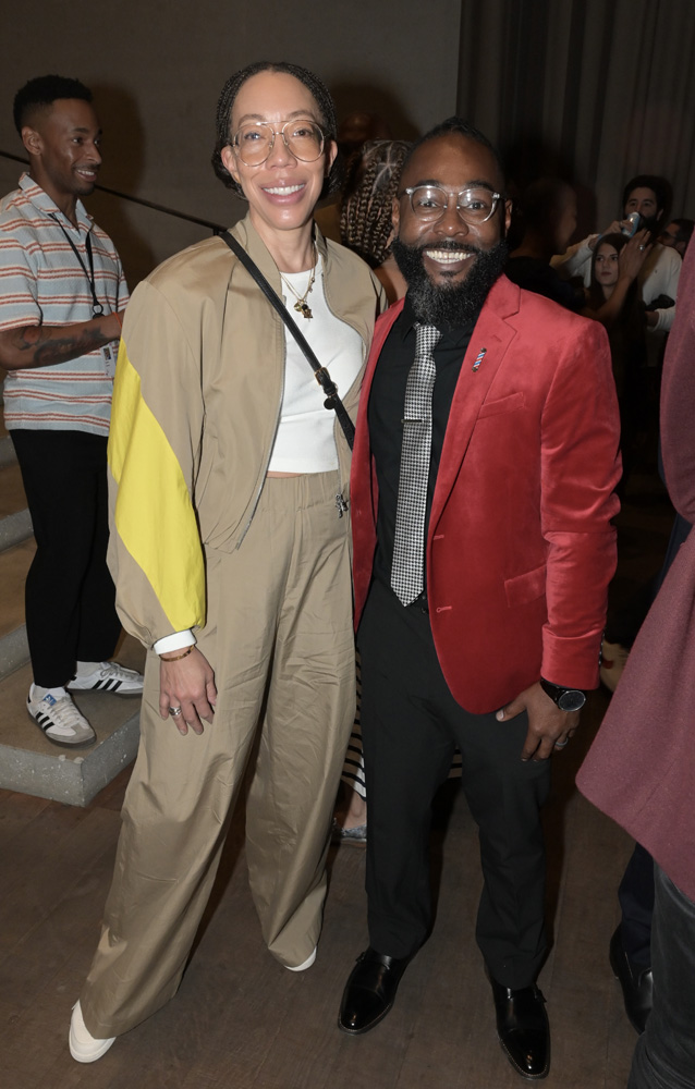 Renown Portrait Artist Amy Sherald and Sergei Grant at the PAMM museum during Miami Art Week.