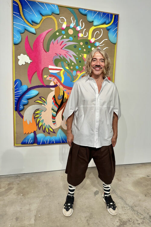 Assume Vivid Astro Focus artist Eli Sudbrack during the Miami Art Week edition on Progressive Art Brunch at Fredric Snitzer gallery