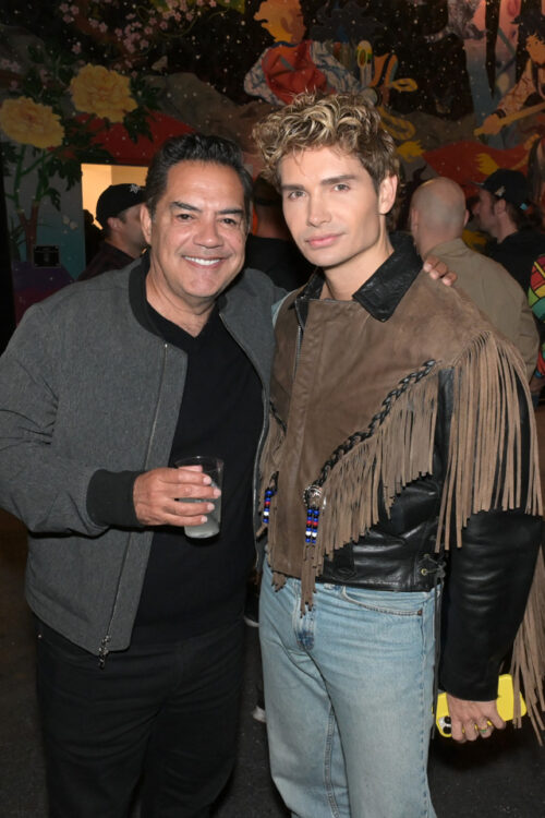 Actor Carlos Gomez and Christian Acosta at the opening party for Wynwood Walls during Miami Art Week