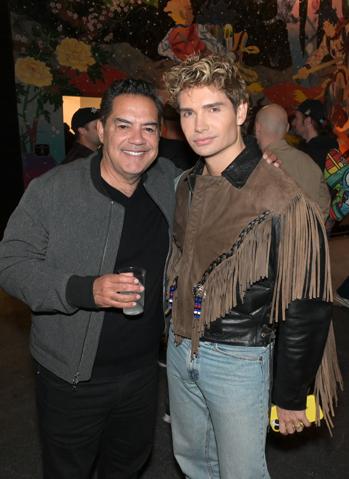 Actor Carlos Gomez and Christian Acosta at the opening party for Wynwood Walls during Miami Art Week