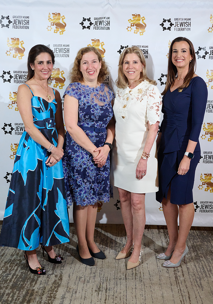 Women’s Philanthropy General Campaign Chair Amanda Adler, Keynote Speaker Dara Horn, Women’s Philanthropy President Elise Udelson and Lion of Judah Event Chair Dr. Rebecca Karsenti