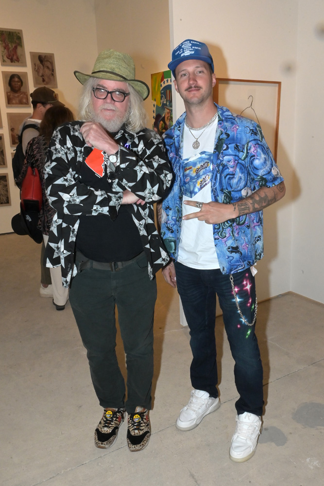 Artist Ron English at VIP opening of ART Miami