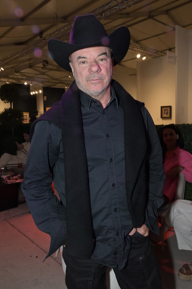 Legendary photographer Russell Young at VIP opening of ART Miami