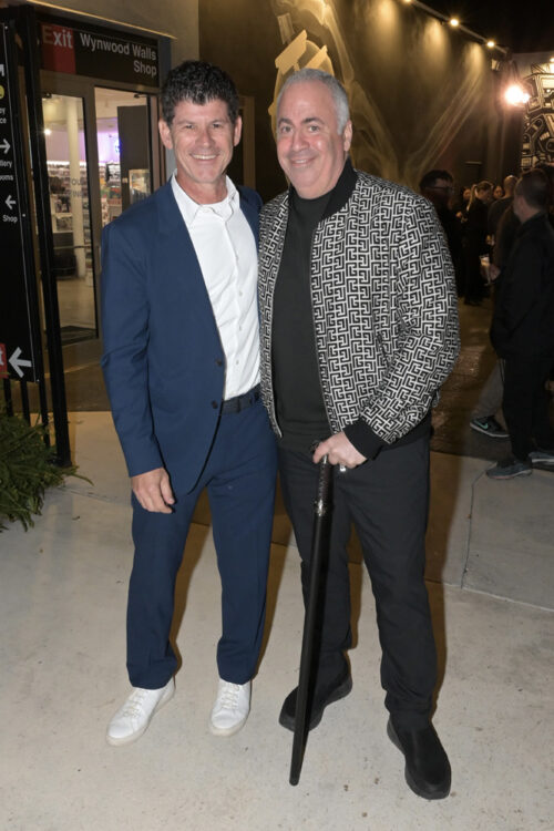 Scott Srebnick and  Joey Goldman at the opening party for Wynwood Walls during Miami Art Week