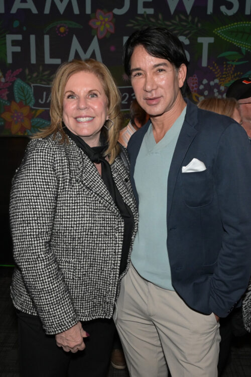 Deborah Spiegelman and designer Rene Ruiz at the World premiere of Miami Schmatta at the 28th Miami Jewish Film Festival