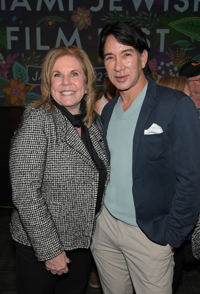 Deborah Spiegelman and designer Rene Ruiz at the World premiere of Miami Schmatta at the 28th Miami Jewish Film Festival