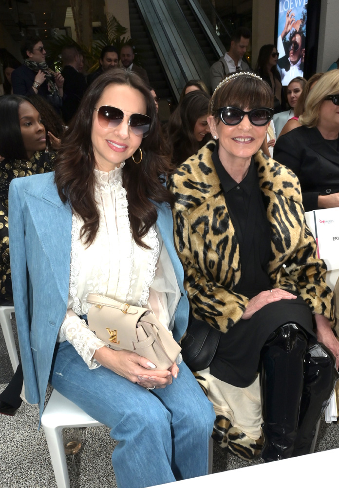 Jessica Cristobal and Beth Tasca at the Pegasus "Off to the Races" Neiman Marcus fashion show and luncheon to benefit Style Saves at Bal Harbour Shops