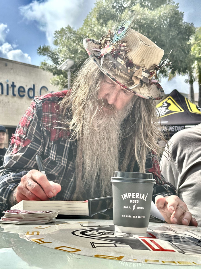 British Designer Magnus Walker attends the Das Renn Treffen DRT Porsche event in South Miami